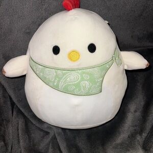 Squishmallow Todd Chicken Bandana 8” Chick Kellytoy Plush Easter White Western